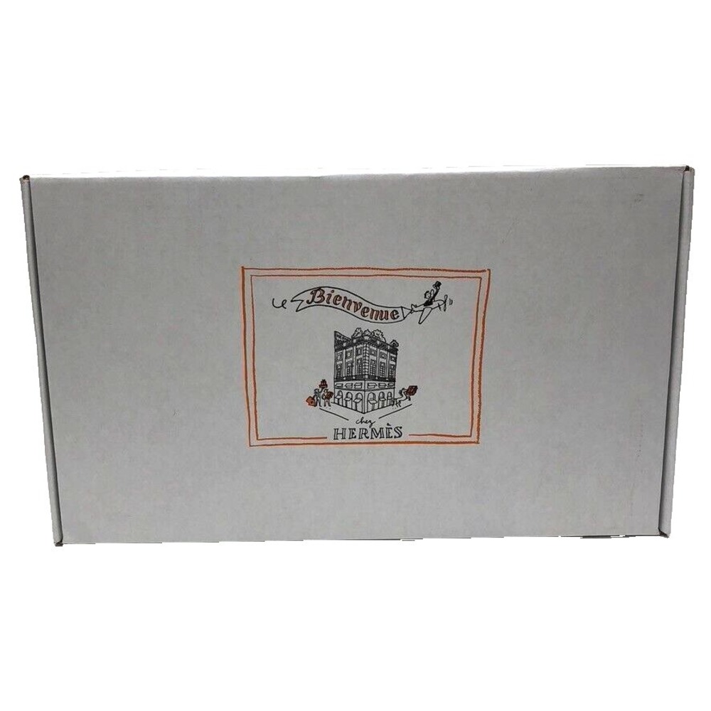 Authentic Hermes White Storage Gift Box Shopping Empty 16x9.5x3 Rectangle Medium